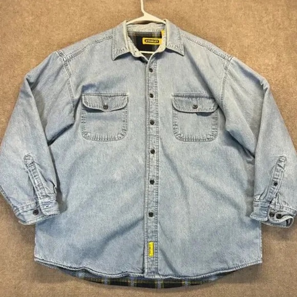 Stanley Other - Vintage Stanley Fleece Lined Denim Shacket Men's XXL